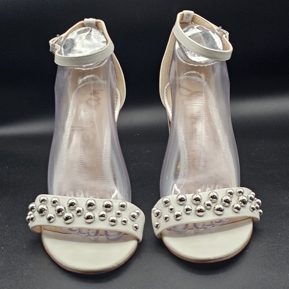 Sam Edelman Yoshi Studded White Heels | 10.5 - Picture 6 of 9